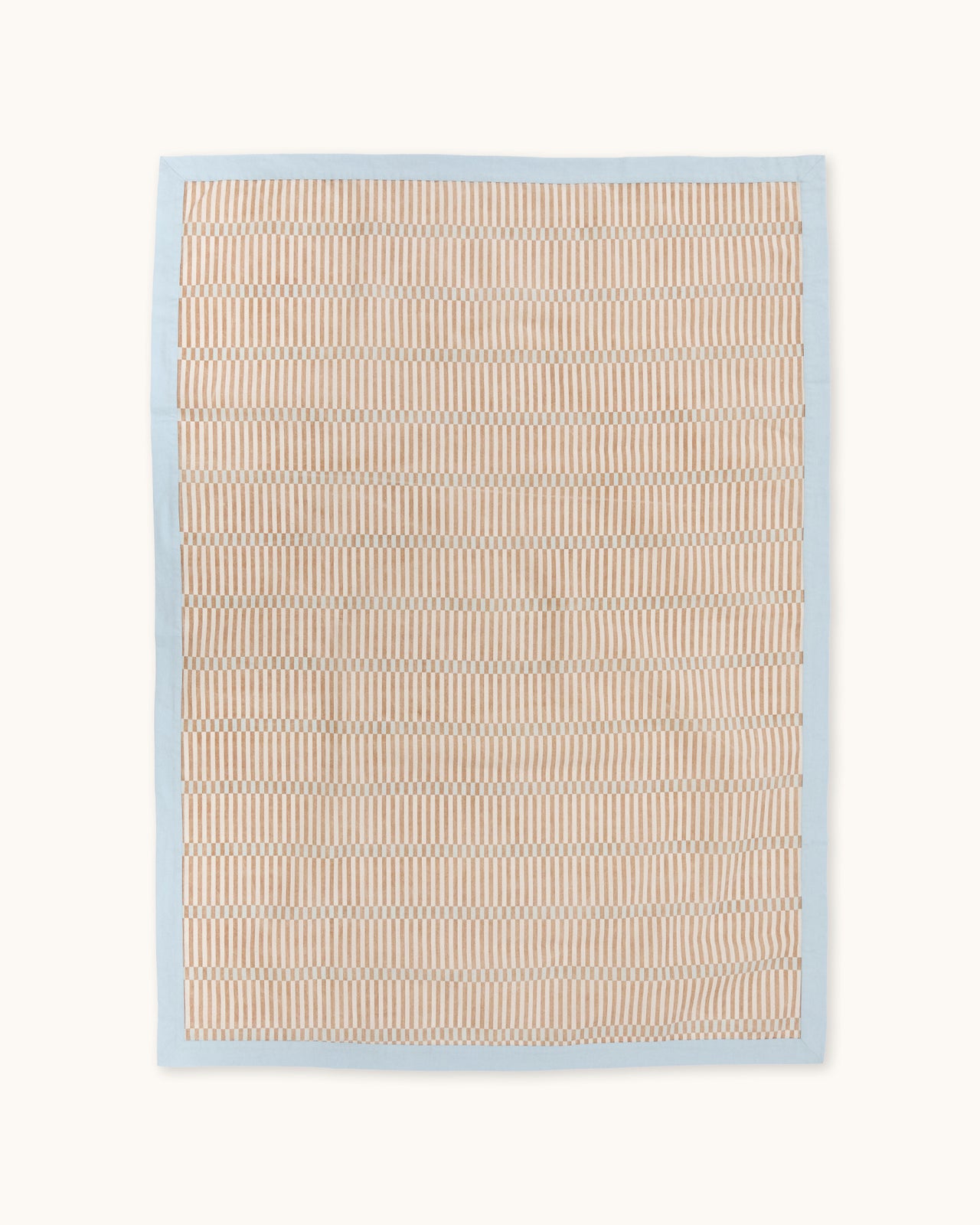 Tav Tablecloth - Blue & Tan Geo Print
