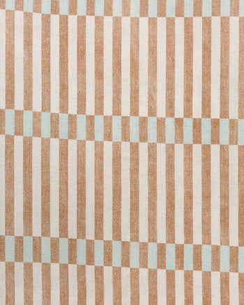 Tav Tablecloth - Blue & Tan Geo Print