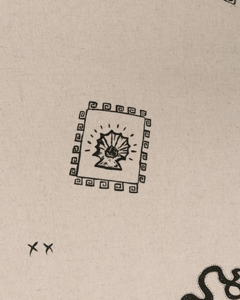 O.H + B.G Studio Linen Tablecloth — Black & Beige