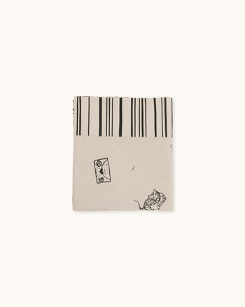 O.H + B.G Studio Linen Tablecloth — Black & Beige