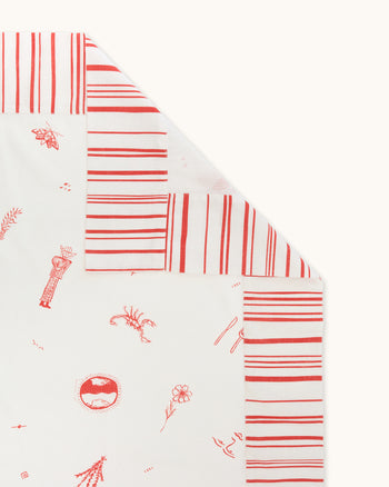 OH + B.G Studio Linen Tablecloth — Red & White
