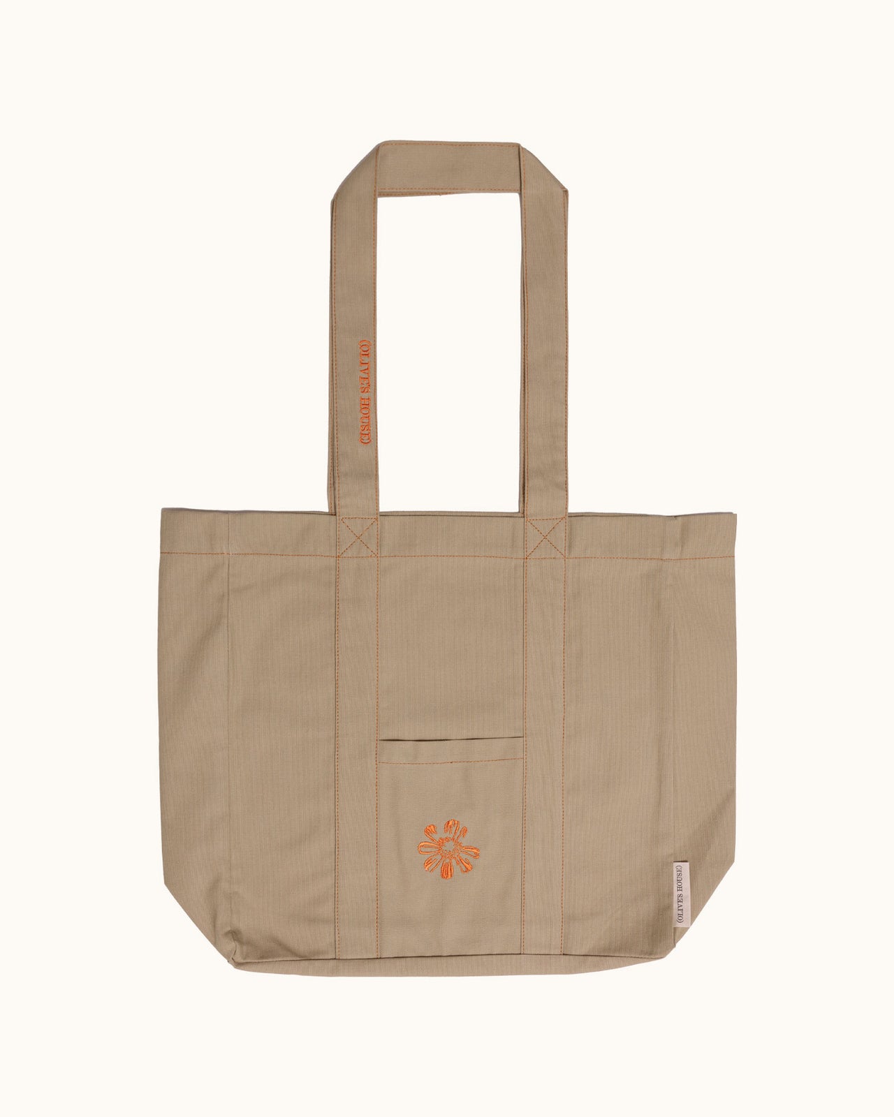 Cosmos Tote — Tan & Orange