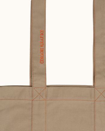 Cosmos Tote — Tan & Orange