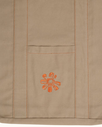 Cosmos Tote — Tan & Orange
