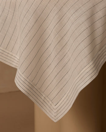Lim Striped Tablecloth - Black & White