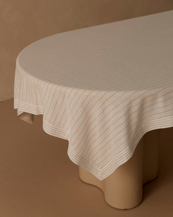 Lim Striped Tablecloth - Black & White