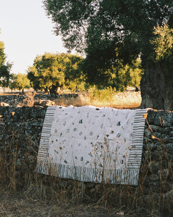 O.H + B.G Studio Picnic Blanket — Black & Beige