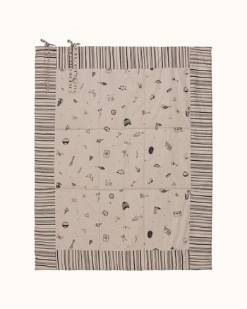 O.H + B.G Studio Picnic Blanket — Black & Beige