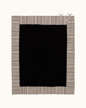 O.H + B.G Studio Picnic Blanket — Black & Beige