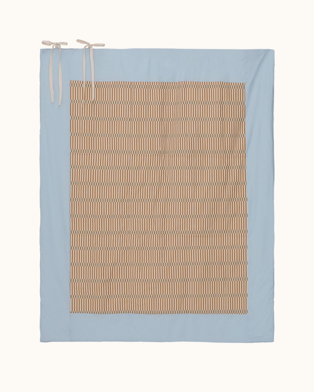 Picnic Blanket — Blue & Tan Geo Print
